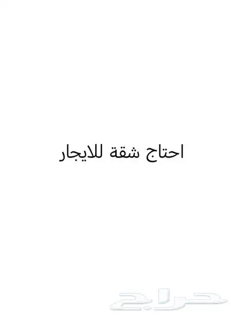 مطلوب شقة للايجار 0