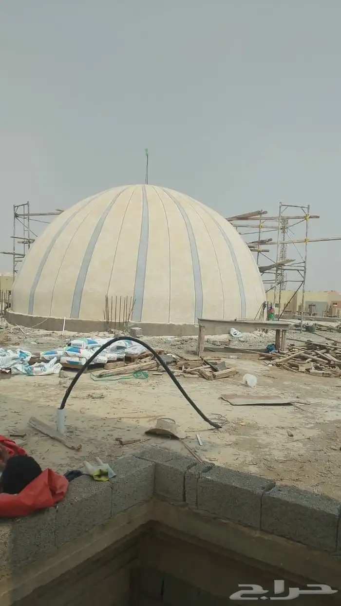 لياسه ملونه باللاسمنت الابيض وبطحاء الرياض 6