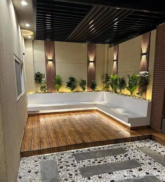 عمل مظلات في الحوش 1