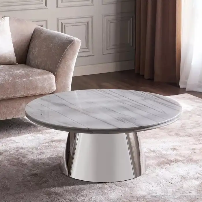 خصم اضافي طقم طاولات بسطح رخامي فاااخر جديد هوم هوم سنتر 5