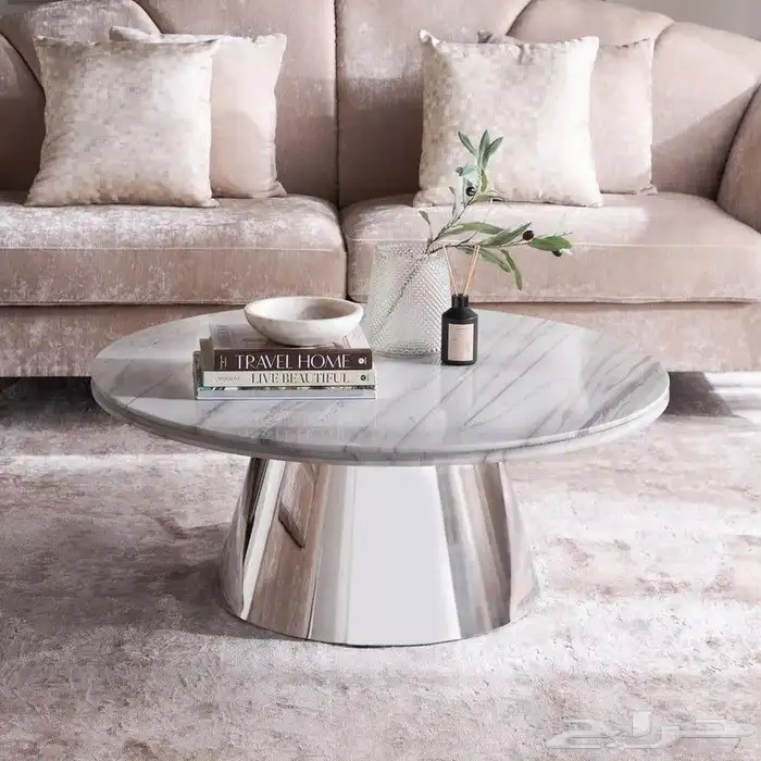 خصم اضافي طقم طاولات بسطح رخامي فاااخر جديد هوم هوم سنتر 0