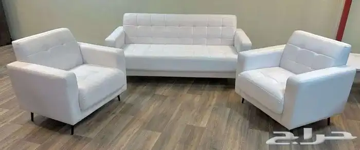 اثاث المكتبي كنب جلد قويس متوفر جديد مودرن التصميم 9