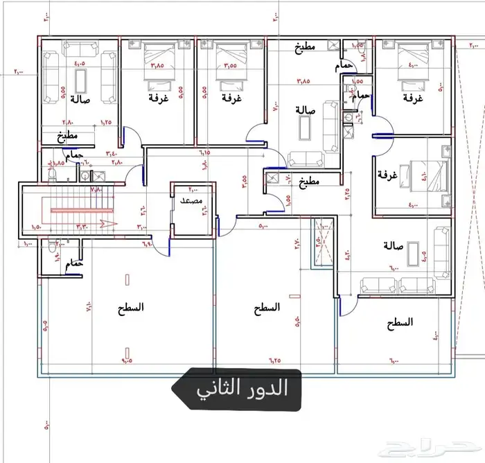 عماره تجاري سكني للبيع او للإيجار بالكامل في الخرج حي الزاهر 4