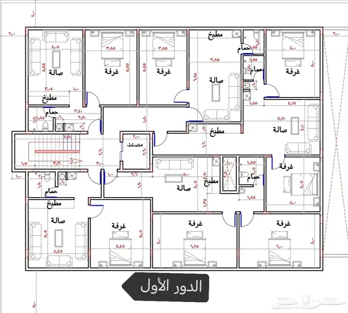 عماره تجاري سكني للبيع او للإيجار بالكامل في الخرج حي الزاهر 3