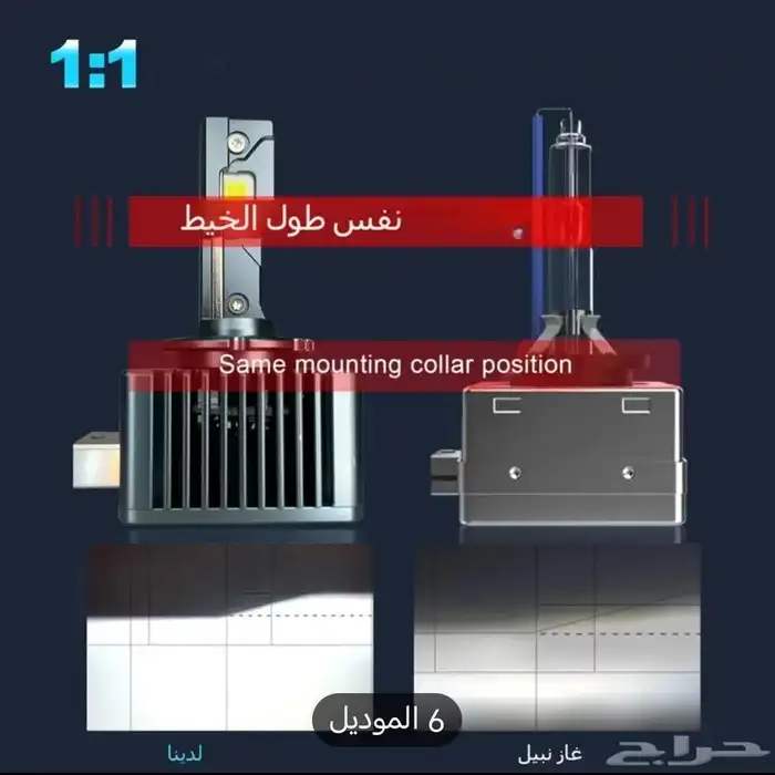 لمبات ليد D1s بديل الزينون الوكاله يركب على محول الوكاله 1