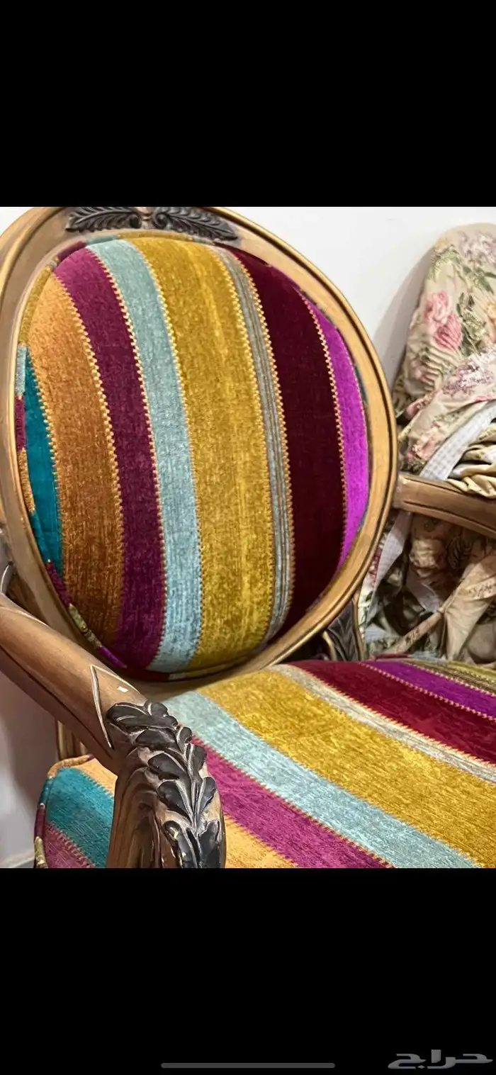 كنب خشب منحوت جديد لم يستخدم 5