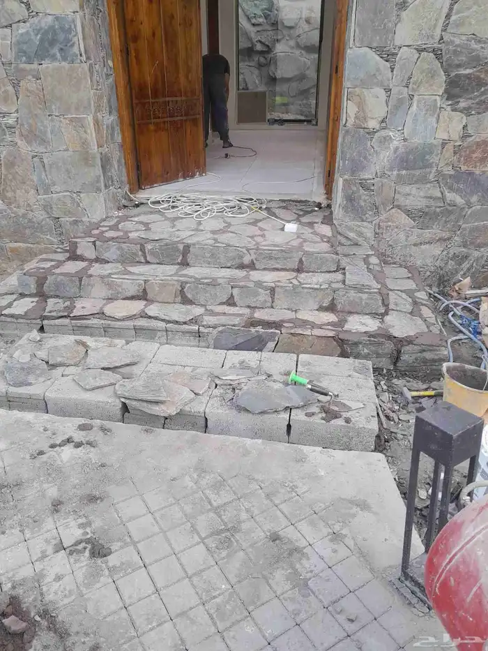 تلبيس الحجر ورص الحجر ربراب 8