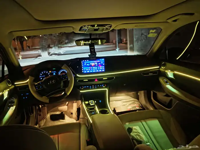 تركيب لد داخلي64 لون هونداي سوناتا نص فل موديل 2023حيكم الله 3