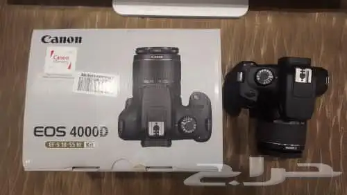 كاميرا كانون Canon EOS 4000D مع عدسة EF-S 18-55mm استخدام 7