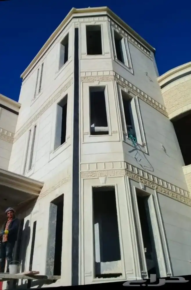 لياسه ملونه بديل الحجر الطبيعي بطحاء الرياض اسمنت ابيض 4