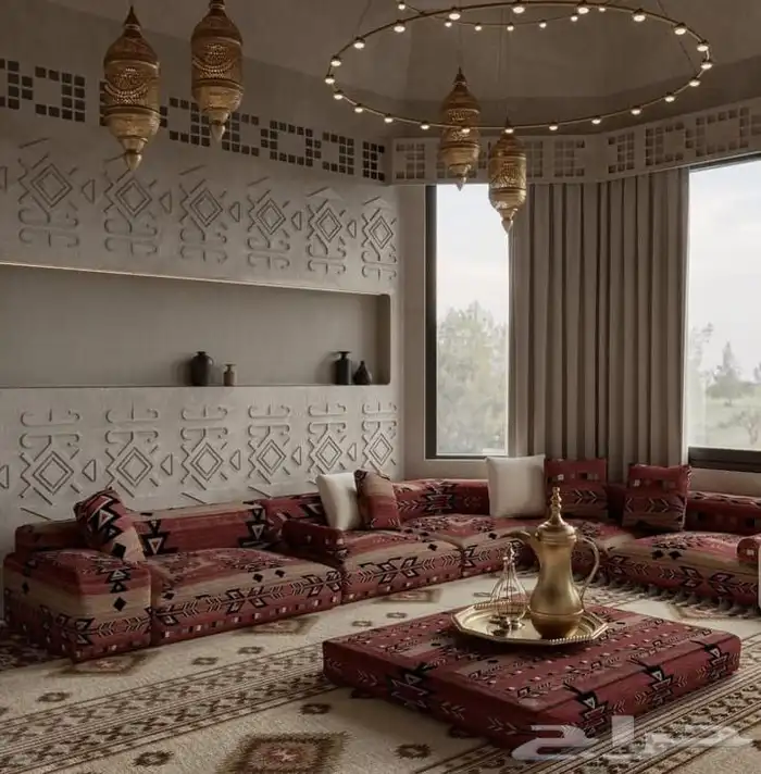 تنجيد كنب تفصيل مجالس وجلسات ارضية ومغربية ومساند وستائر 7