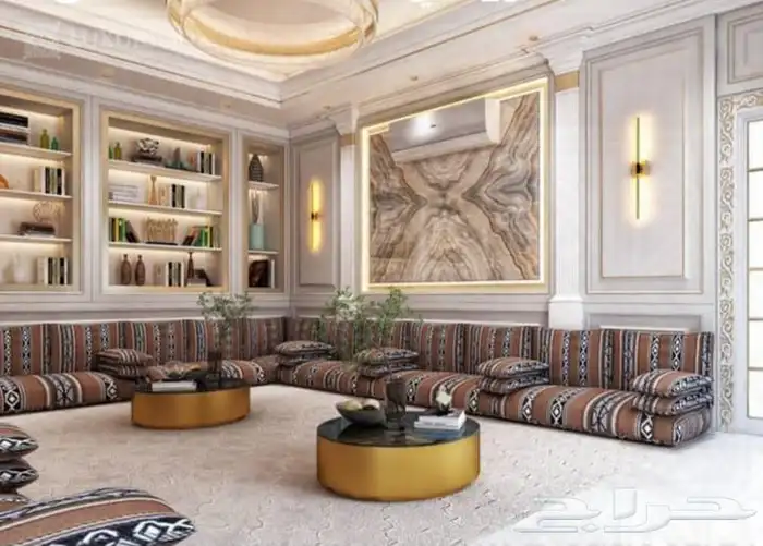 تنجيد كنب تفصيل مجالس وجلسات ارضية ومغربية ومساند وستائر 8