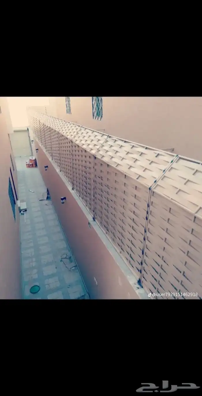 حداد المنيوم خشب باب دربزين 5