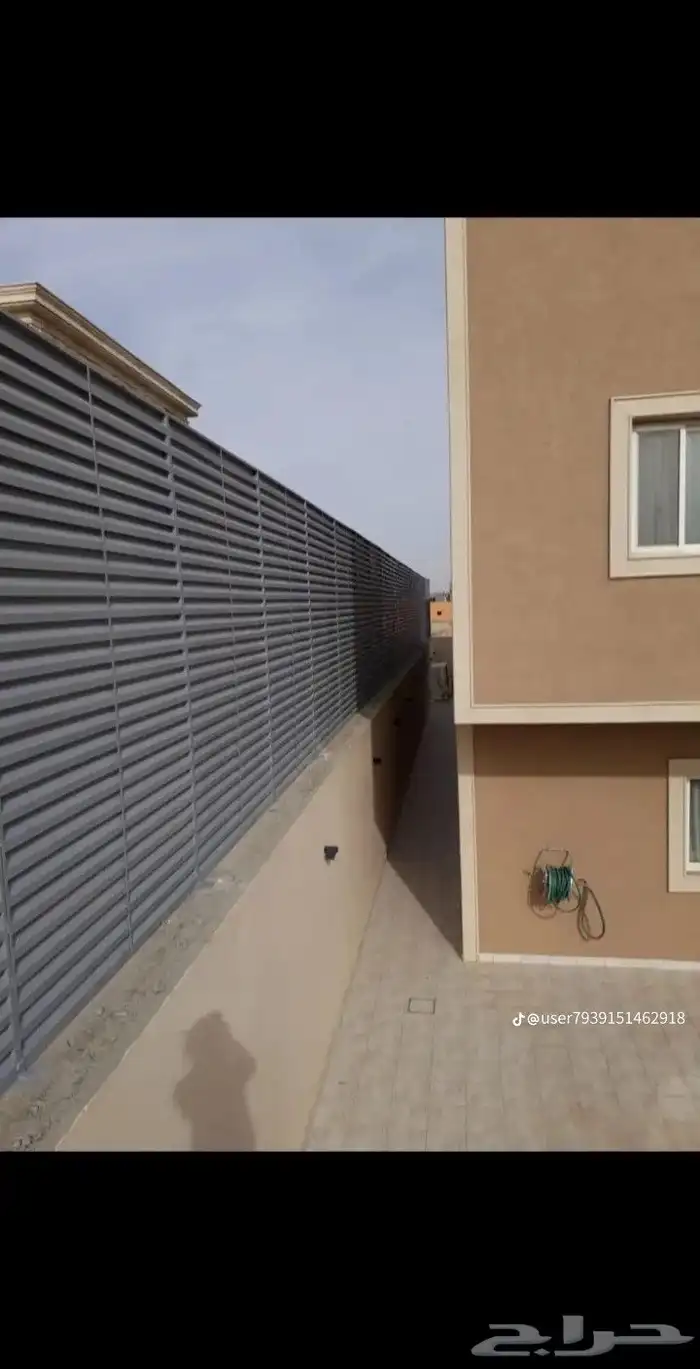 حداد المنيوم خشب باب دربزين 8