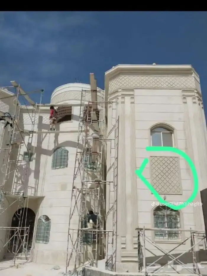 لياسه ملونه بديل الحجر الطبيعي بطحاء الرياض اسمنت ابيض 7