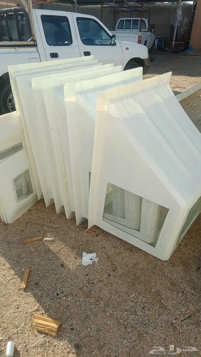 Installation of an external fiberglass air conditioning box 6