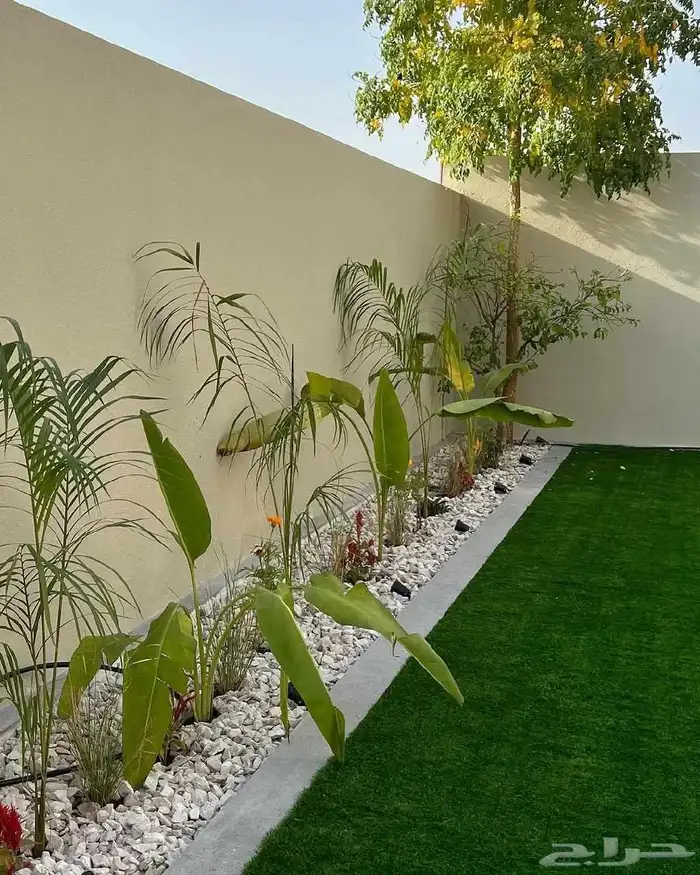 تنسيق حدائق عشب صناعي شلالات مظلات ديكورات نوافير جازان 2