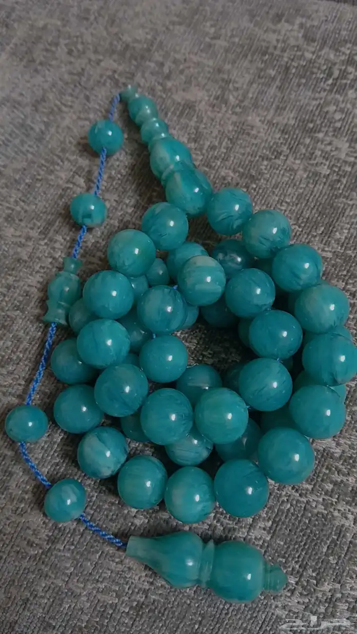 فاتوران تركوازي معرق 45 خرزه مقاس الخرز 11.5 0