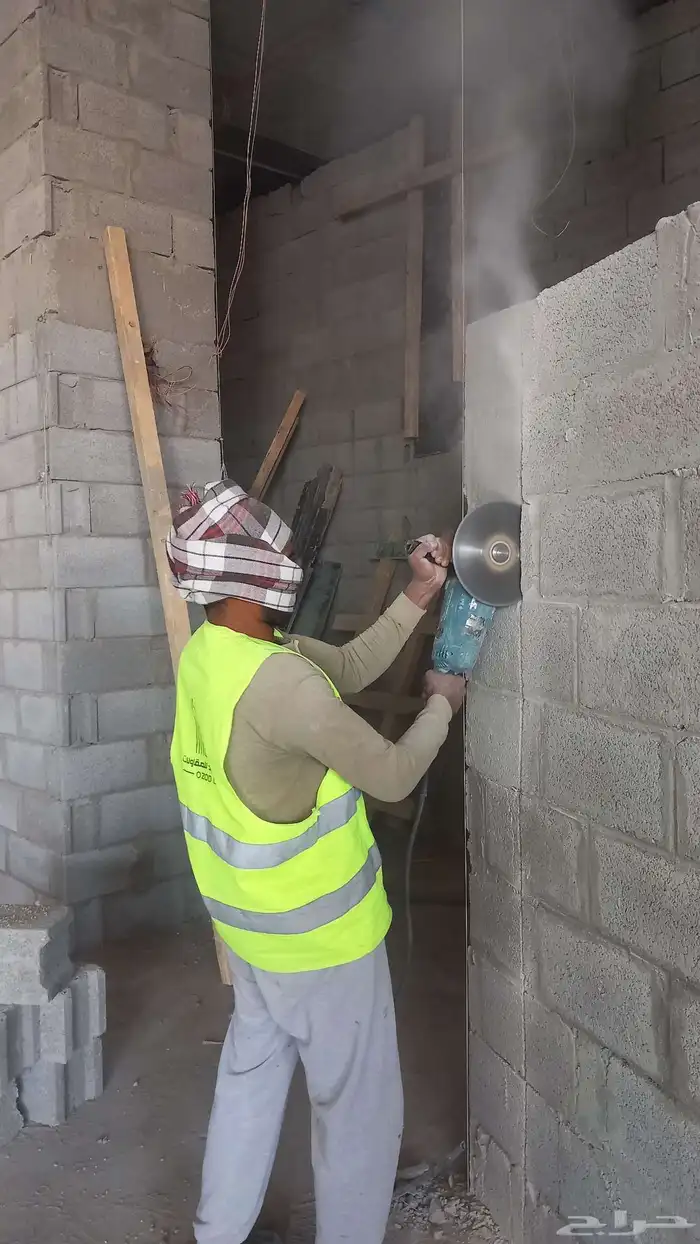 القصيم هدم تكسير ترميم بريده عمال بناء تليس قص بالصاروخ 2