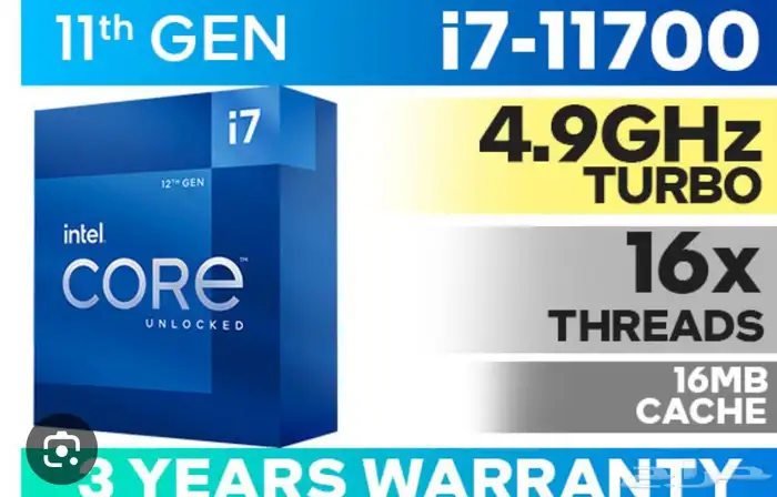 للبيع معالج Intel  Core  i7-11700 Processor (غير K) مستعمل 0