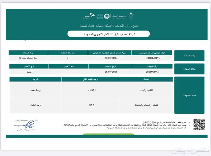 مكتب الدرجة المميزه للتصنيف الرياض 1