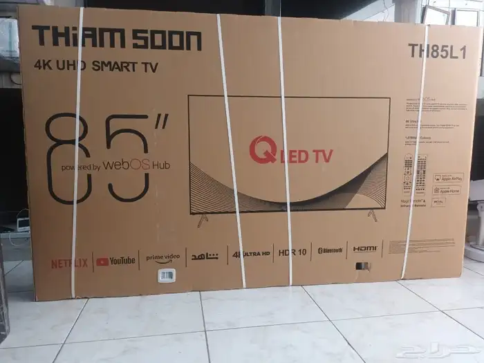 توصيل وتركيب مجاني شاشات تلفزيون سمارت 4k 2