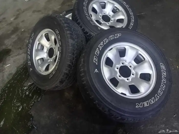 جنوط برادو ديزل حديد سته مسمار اصلي كفرات دلوب يابني مقاس 17 7