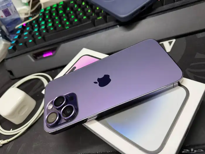 جوال ايفون 14 برو ماكس 256 جيجا اللون بنفسجي نظيف IPhone 0
