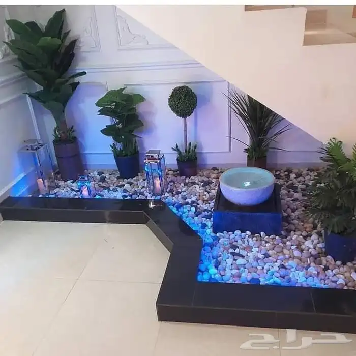 تنسيق حدائق عشب صناعي شلالات مظلات ديكورات نوافير جازان 7