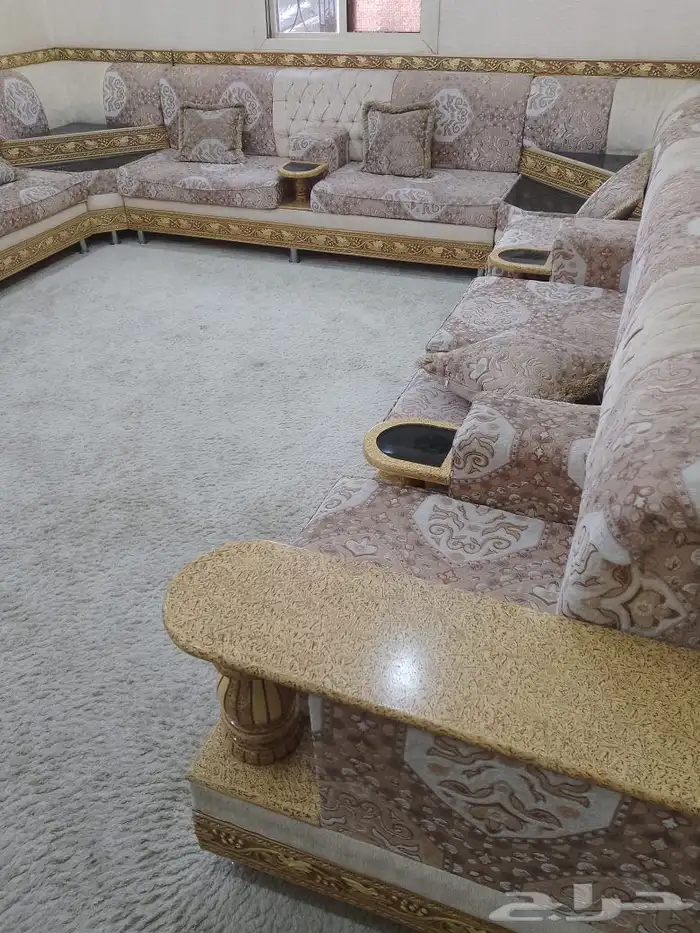 كنب مع الفرشة مع 2 من الستائر 0