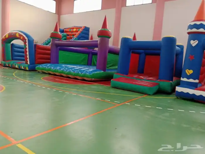 إيجار ملعب صابوني زحليق نطيطات هوائيه 17