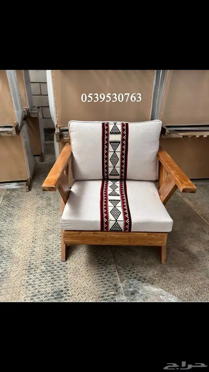 كراسي خشب اطقم سبع انفار جلسات خارجي على حسب التفصيل اشكال 7