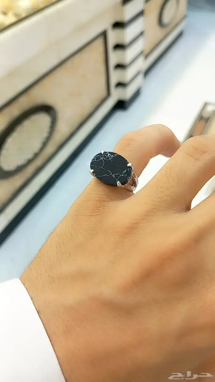 خواتم فضه عقيق اصلي رجالي 5