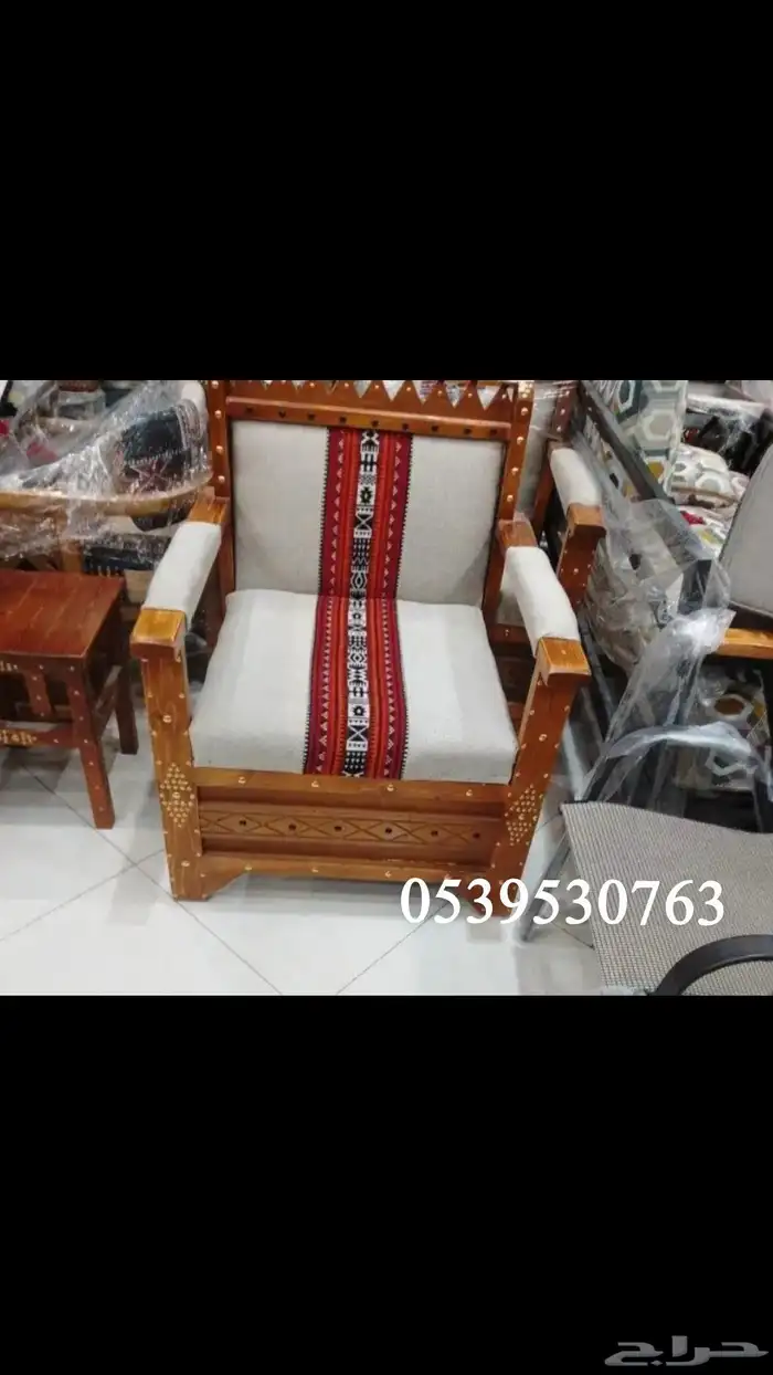 كراسي خشب اطقم سبع انفار جلسات خارجي على حسب التفصيل اشكال 8