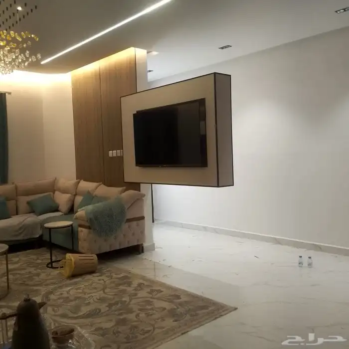 تصميم ديكورات داخليه فخامة خلفيات شاشه بلازما ومداخل مرايا 4