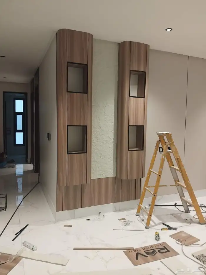 ديكورات بديل شيبورد خلفيات شاشه مرايا رف مكتبه 5