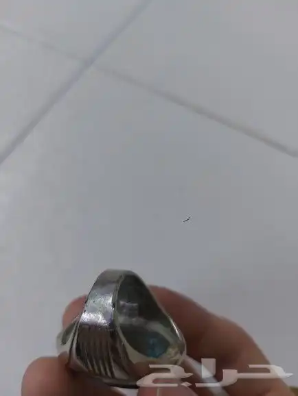 خاتم فضة بحجر فيروز نشابوري 6