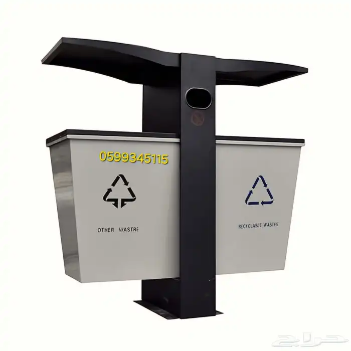 سلة المهملات من  الفولاذ  المقاوم  للصدأ ذات السعة كبيرة 4