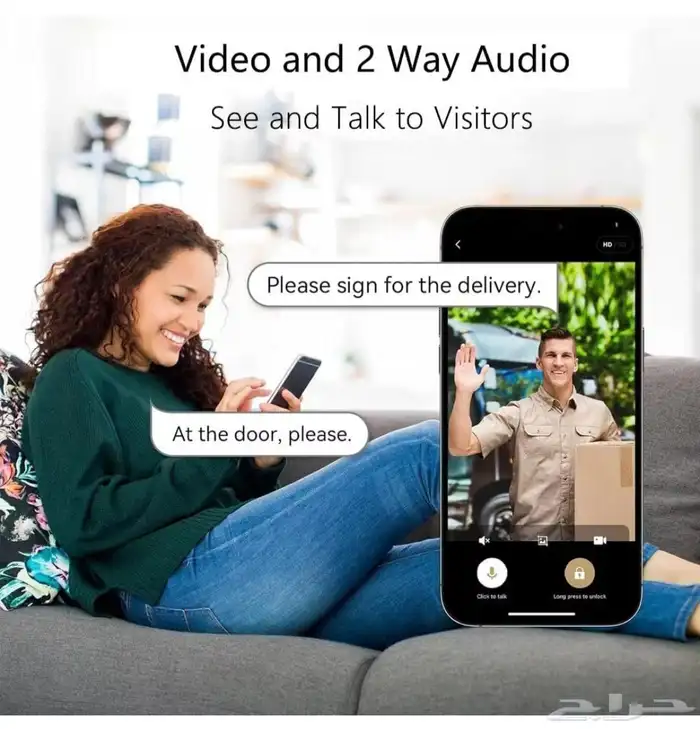 قفل ذكي عوامل حيوية بصمه يد ووجه ومستشعر حركه وكاميرا مباشرة 4