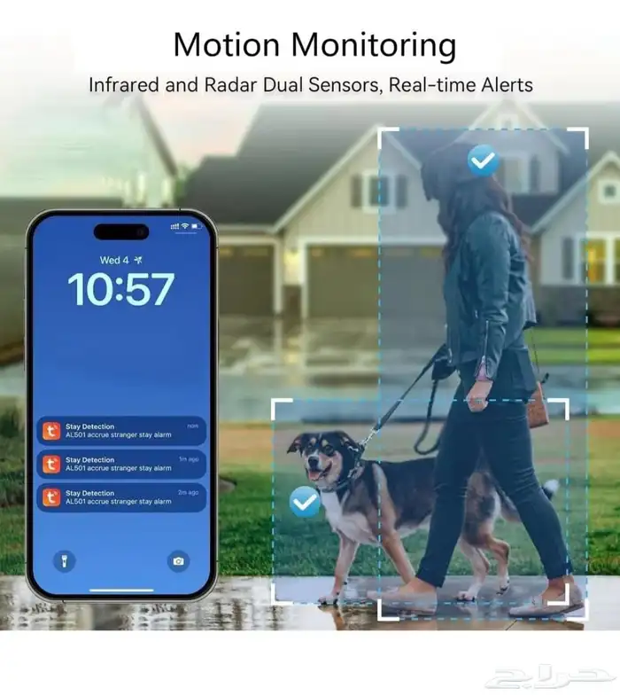قفل ذكي عوامل حيوية بصمه يد ووجه ومستشعر حركه وكاميرا مباشرة 1