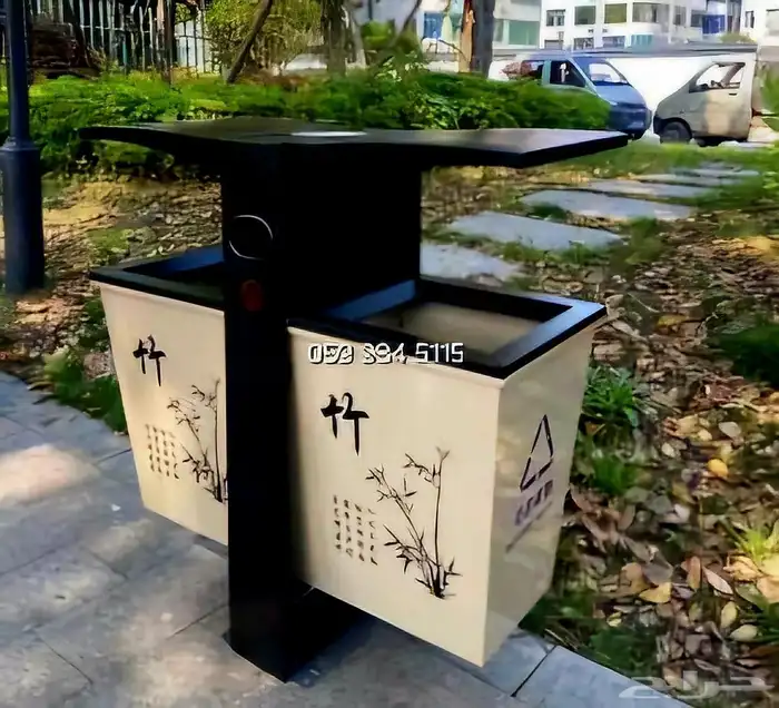 سلة المهملات من  الفولاذ  المقاوم  للصدأ ذات السعة كبيرة 13