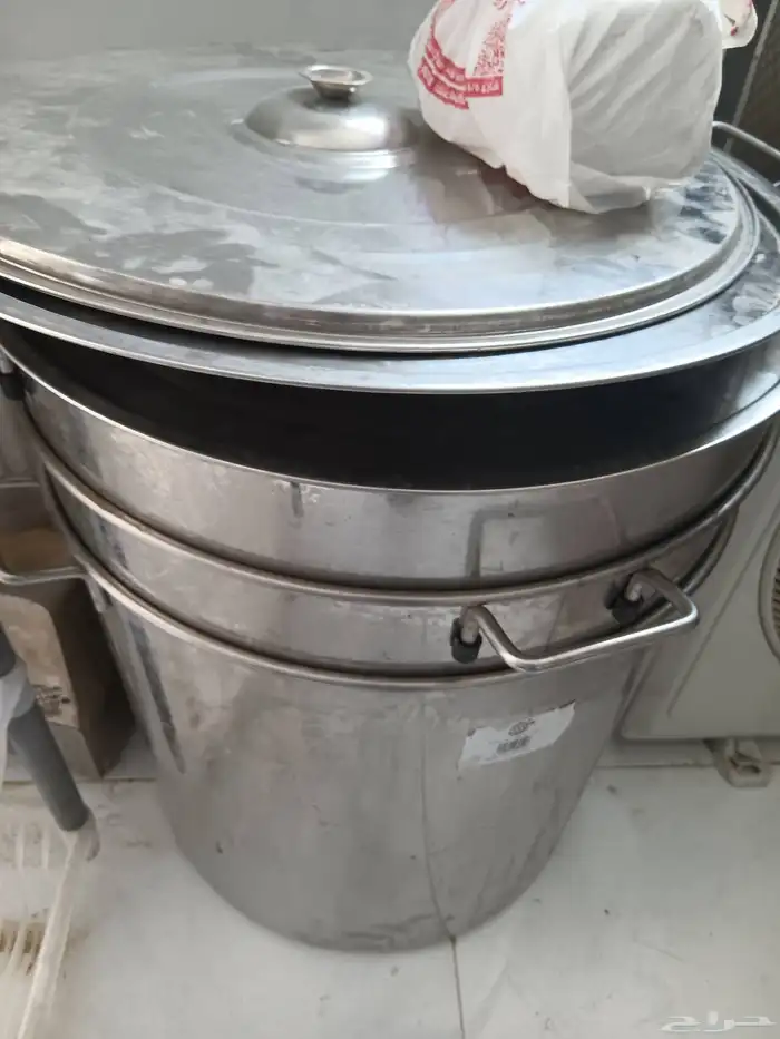 قدور استيل مع غطاء 0