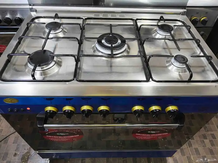 GLEM GAS Used 5 burner 750 original Italy 7