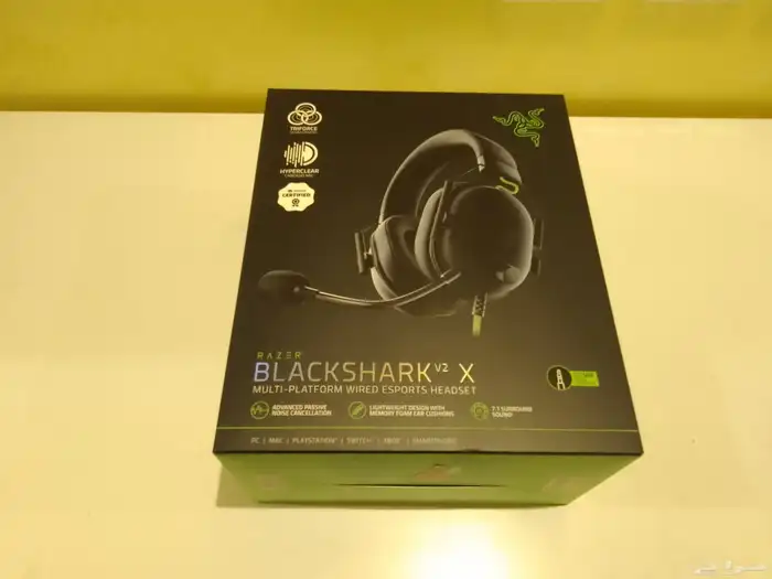 سماعة Razer BlackShark V2 X شبه جديدة بضمان سنتين 0