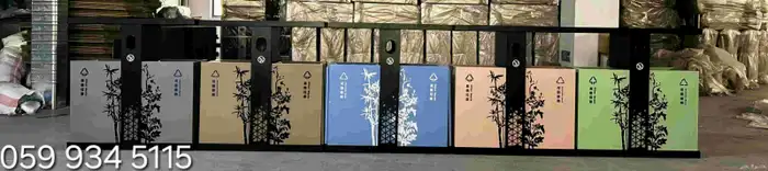 سلة المهملات من  الفولاذ  المقاوم  للصدأ ذات السعة كبيرة 12