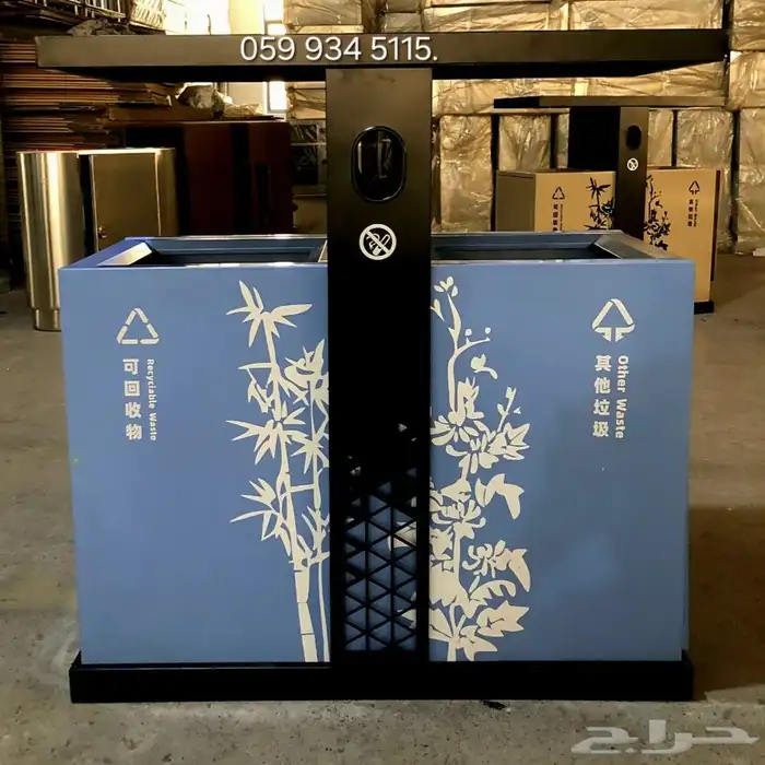 سلة المهملات من  الفولاذ  المقاوم  للصدأ ذات السعة كبيرة 8