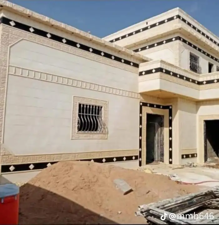 لياسه ملونه باللاسمنت الابيض وبطحاء الرياض 8