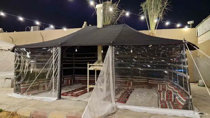 بيت شعر اسود واجها شفاف 3