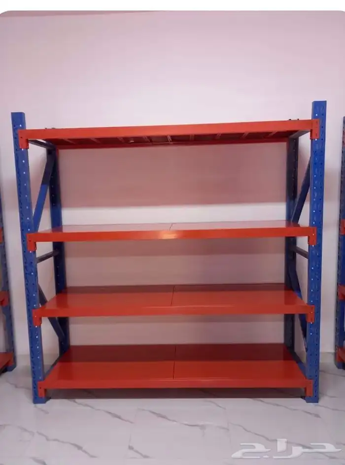 رفوف تخزين 200x200x60 سم لون ازرق في برتقالي 6