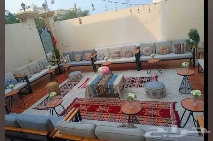 تاجير كراسي وطاولات طعام وجلسات شعبيه وكنب 6
